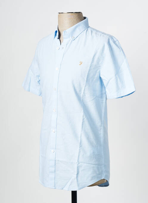 Chemise manches courtes bleu FARAH pour homme