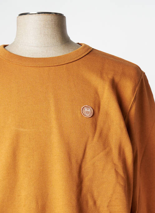 Sweat-shirt marron KNOWLEDGE COTTON APPAREL pour homme