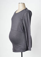 T-shirt / Top maternité gris NOPPIES pour femme seconde vue