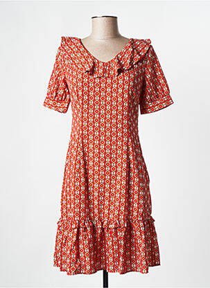 Robe mi-longue orange MOLLY BRACKEN femme