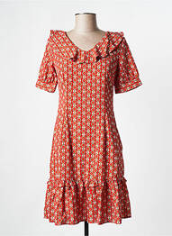 Robe mi-longue orange MOLLY BRACKEN femme