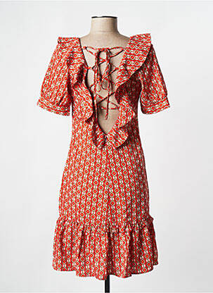 Robe mi-longue orange MOLLY BRACKEN femme