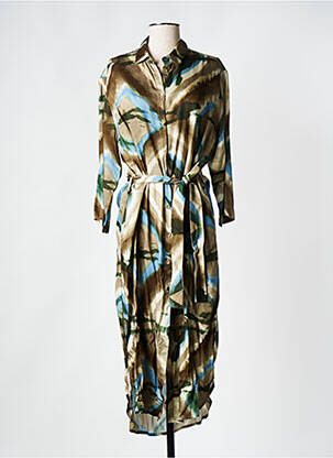 Robe longue marron PLEASE femme
