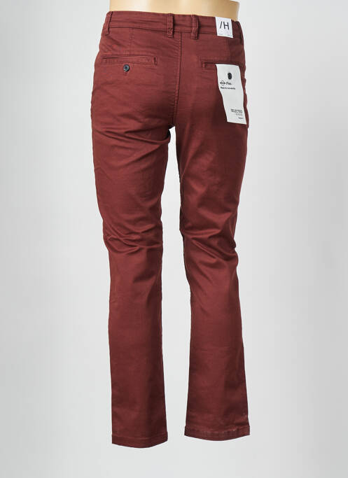 Pantalon chino marron SELECTED pour homme