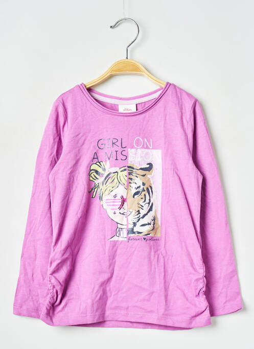 T-shirt violet S.OLIVER pour fille