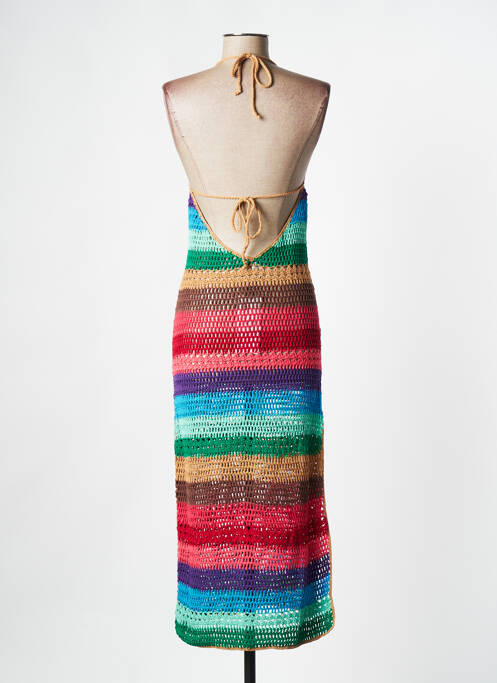 Robe mi-longue noir RECC pour femme