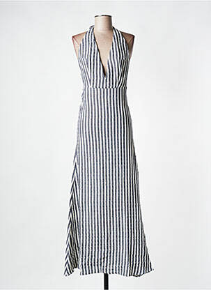 Robe longue bleu MUSIER pour femme