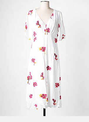 Robe mi-longue blanc PAUL SMITH femme