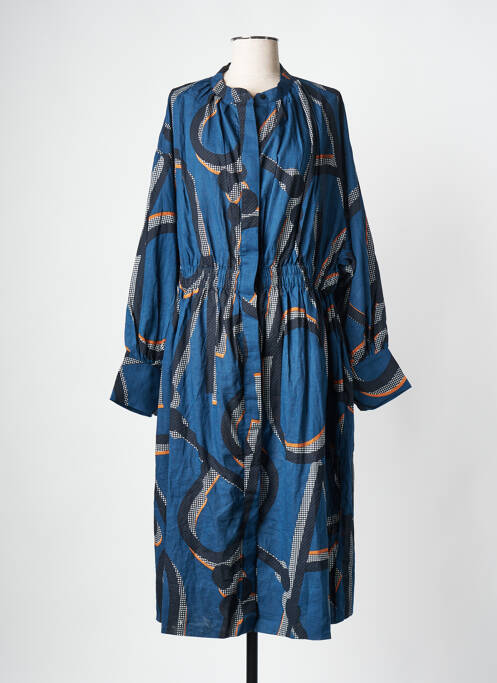 Robe mi-longue bleu MAPOESIE pour femme