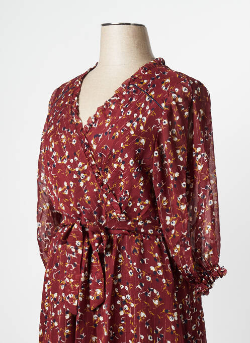 Robe mi-longue rouge ALME pour femme