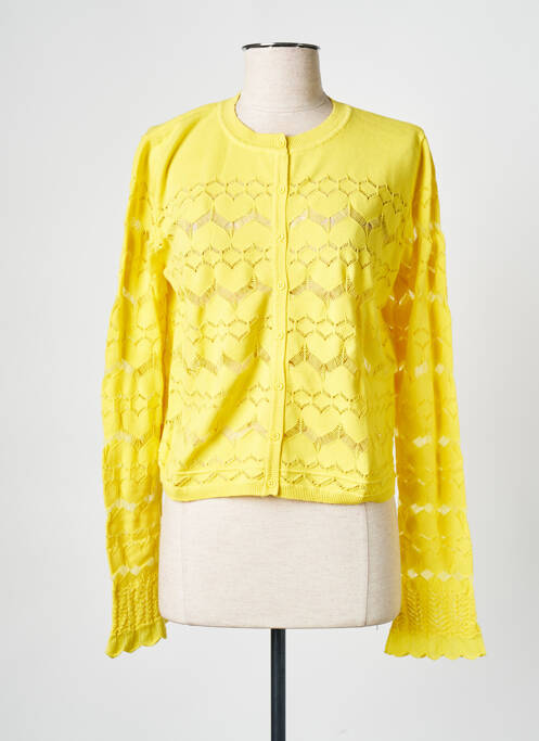 Gilet manches longues jaune TWINSET pour femme