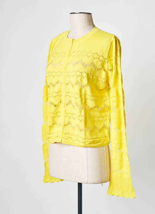 Gilet manches longues jaune TWINSET femme