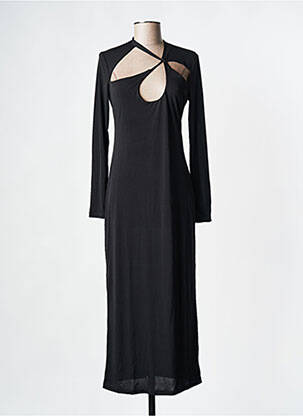 Robe mi-longue noir MUSIER pour femme