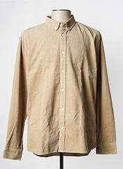 Chemise manches longues beige MINIMUM pour homme seconde vue