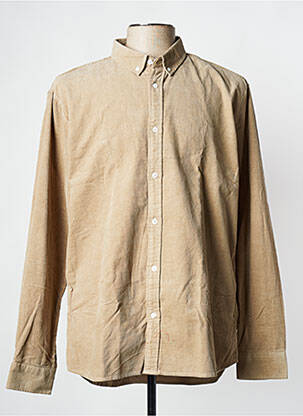 Chemise manches longues beige MINIMUM pour homme