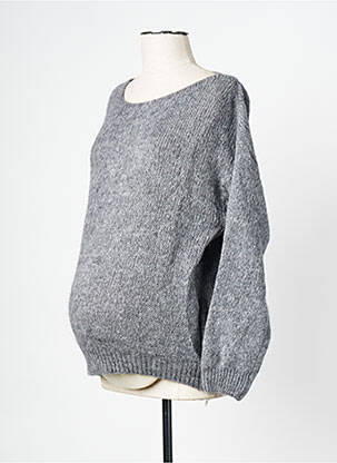 Pull maternité gris NEUVIÈME CIEL femme