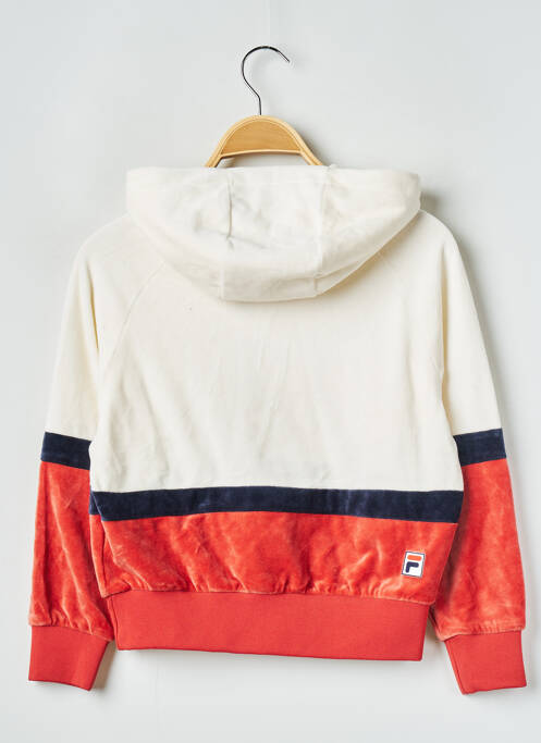 Sweat-shirt à capuche blanc FILA pour fille