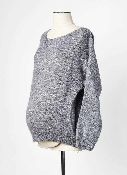 Pull maternité gris NEUVIÈME CIEL pour femme
