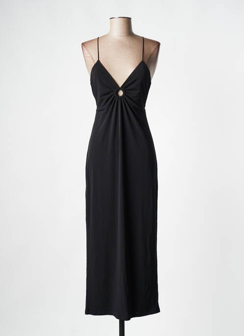 Robe mi-longue noir MUSIER pour femme