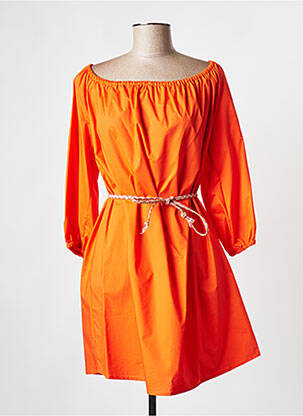 Robe courte orange PLEASE femme