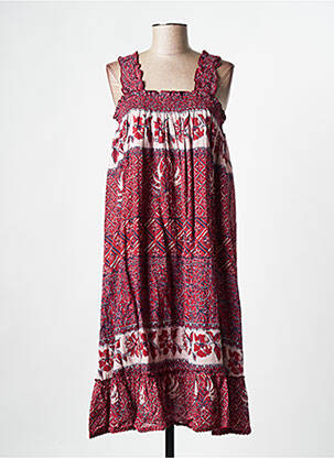 Robe mi-longue rouge M.A.B.E femme