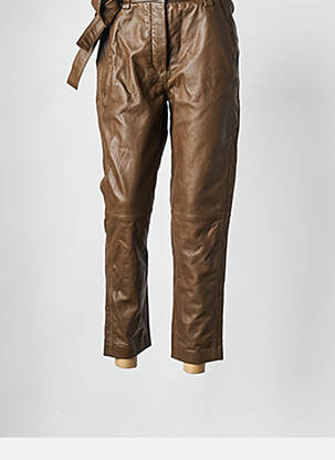 Pantalon droit marron SECOND FEMALE femme