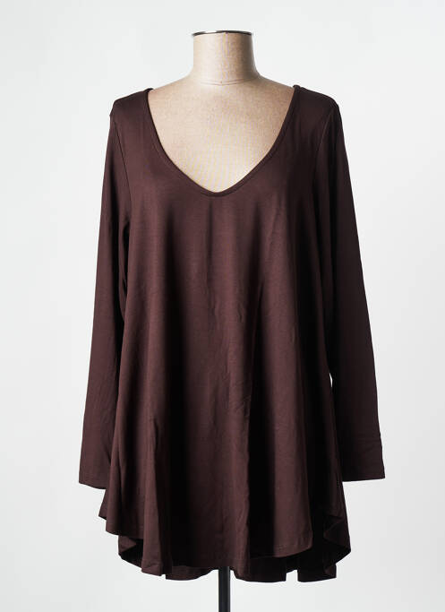 T-shirt marron MAT FASHION pour femme