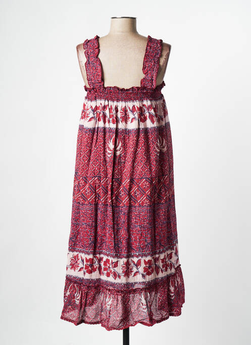 Robe mi-longue rouge M.A.B.E pour femme