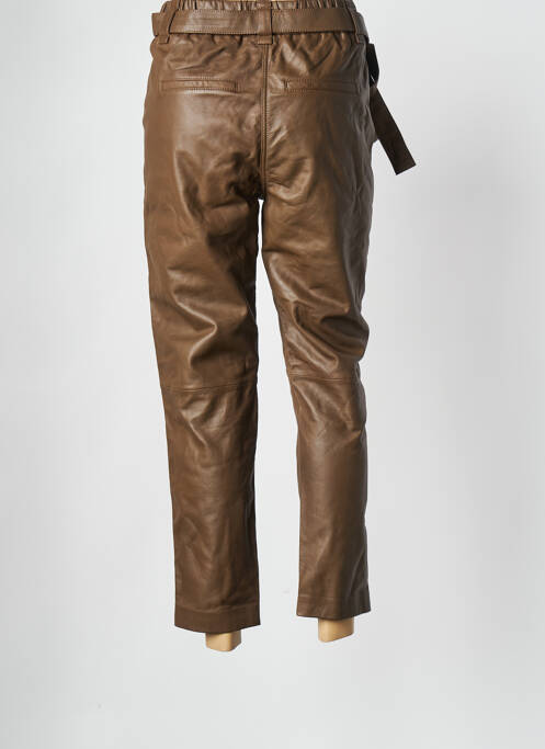 Pantalon droit marron SECOND FEMALE pour femme