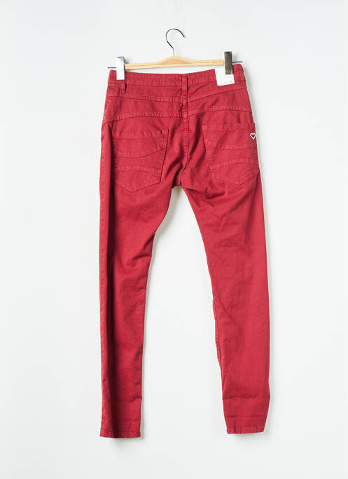 Jeans coupe slim rouge PLEASE pour femme