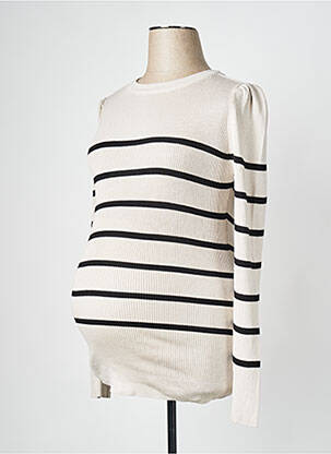 Pull maternité beige NOPPIES femme