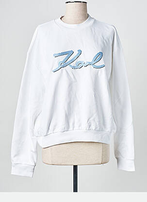 Sweat-shirt blanc KARL LAGERFELD femme
