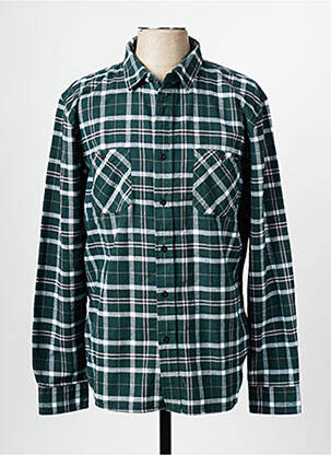 Chemise manches longues vert EDWIN homme