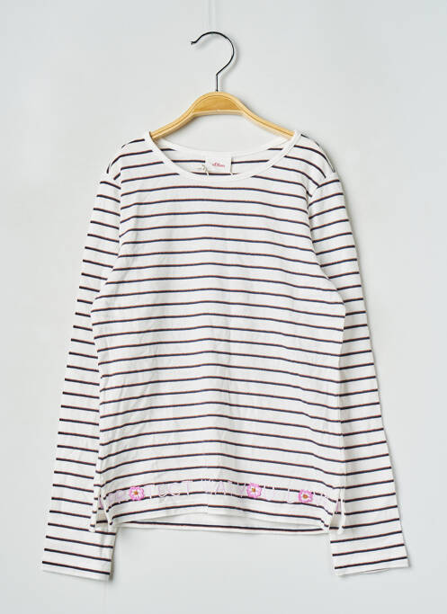 T-shirt blanc S.OLIVER pour fille