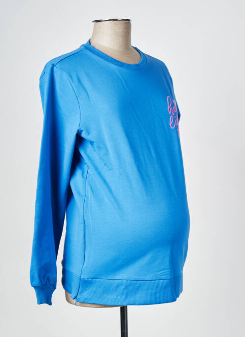 Pull maternité bleu MAMALICIOUS pour femme