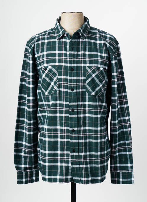 Chemise manches longues vert EDWIN pour homme