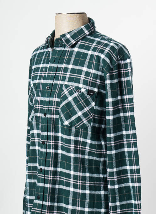 Chemise manches longues vert EDWIN pour homme