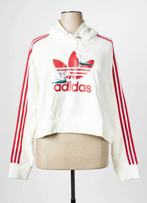 Sweat-shirt blanc ADIDAS pour femme