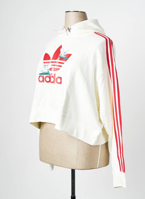Sweat-shirt blanc ADIDAS pour femme