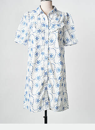 Robe courte blanc PIECES femme
