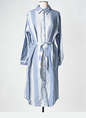 Robe mi-longue bleu OBJECT femme
