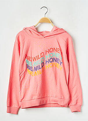 Sweat-shirt à capuche orange ONLY fille