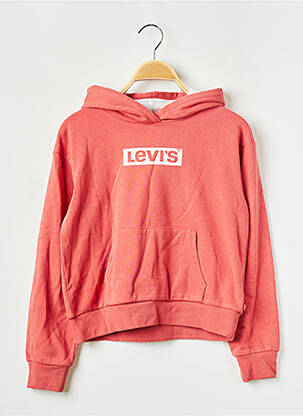 Sweat-shirt à capuche rouge LEVI'S fille