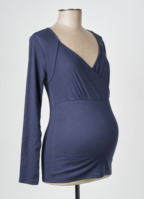T-shirt / Top maternité bleu MAMALICIOUS pour femme