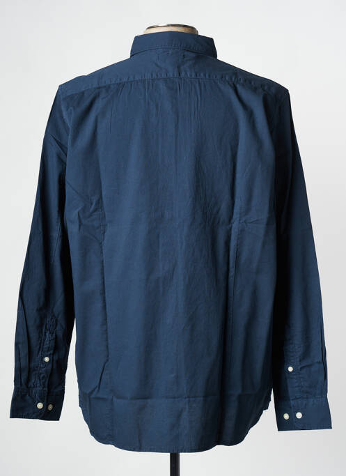 Chemise manches longues bleu KNOWLEDGE COTTON APPAREL pour homme