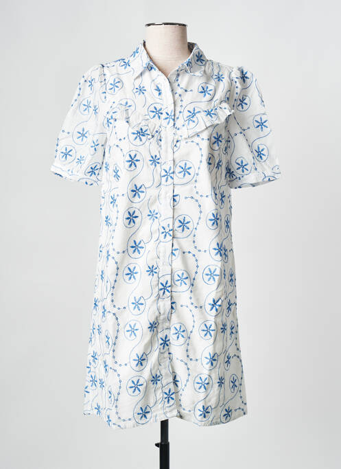 Robe courte blanc PIECES pour femme