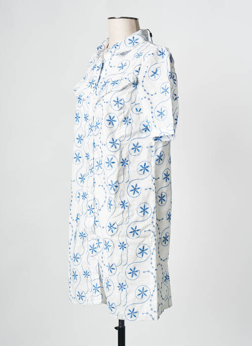 Robe courte blanc PIECES pour femme