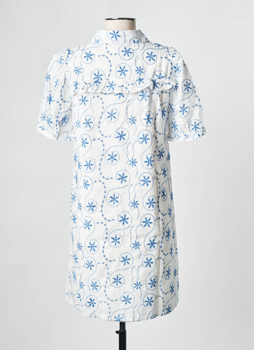 Robe courte blanc PIECES pour femme