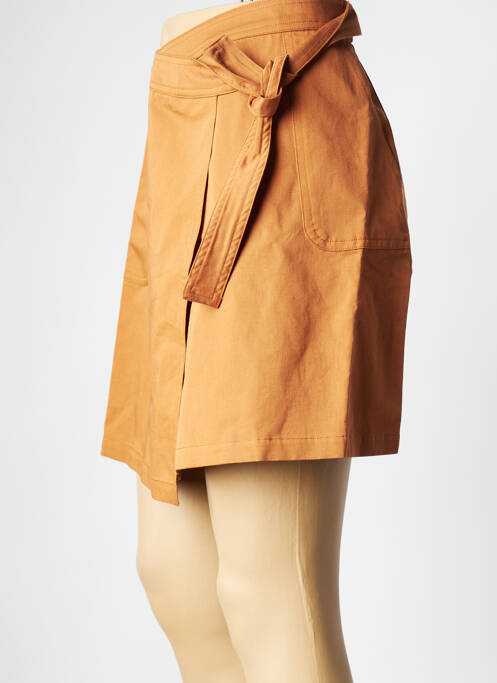 Jupe courte marron SESSUN pour femme