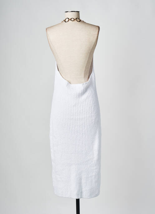 Robe mi-longue blanc MUSIER pour femme